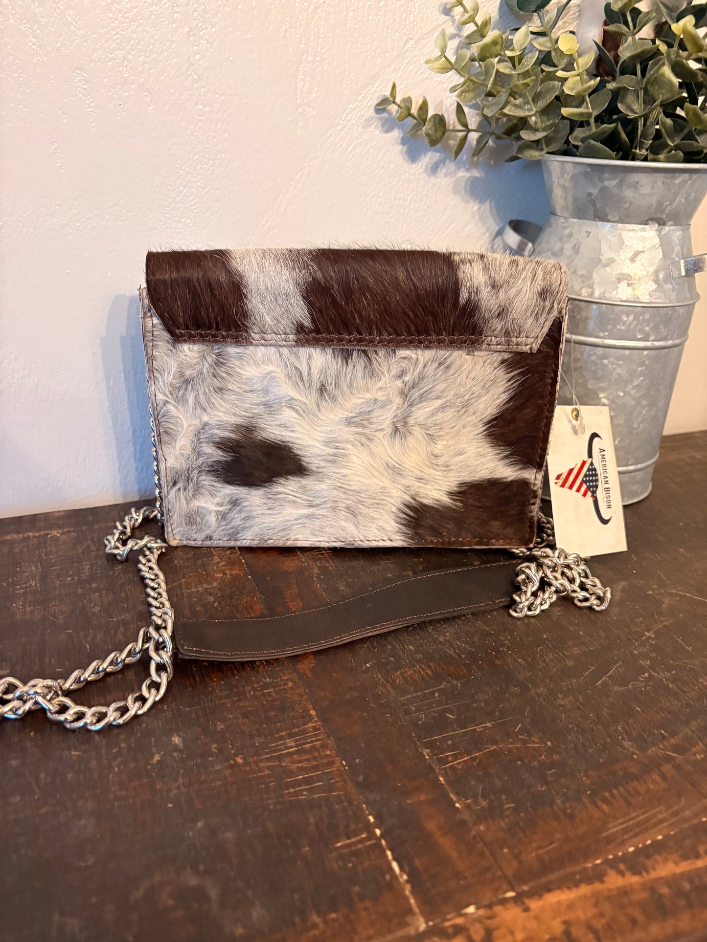 Small Cowhide Crossbody w/ Fringe