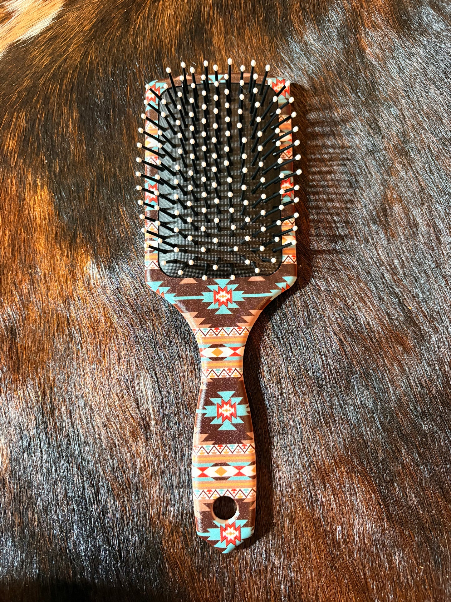 Brown Aztec Hair Brush