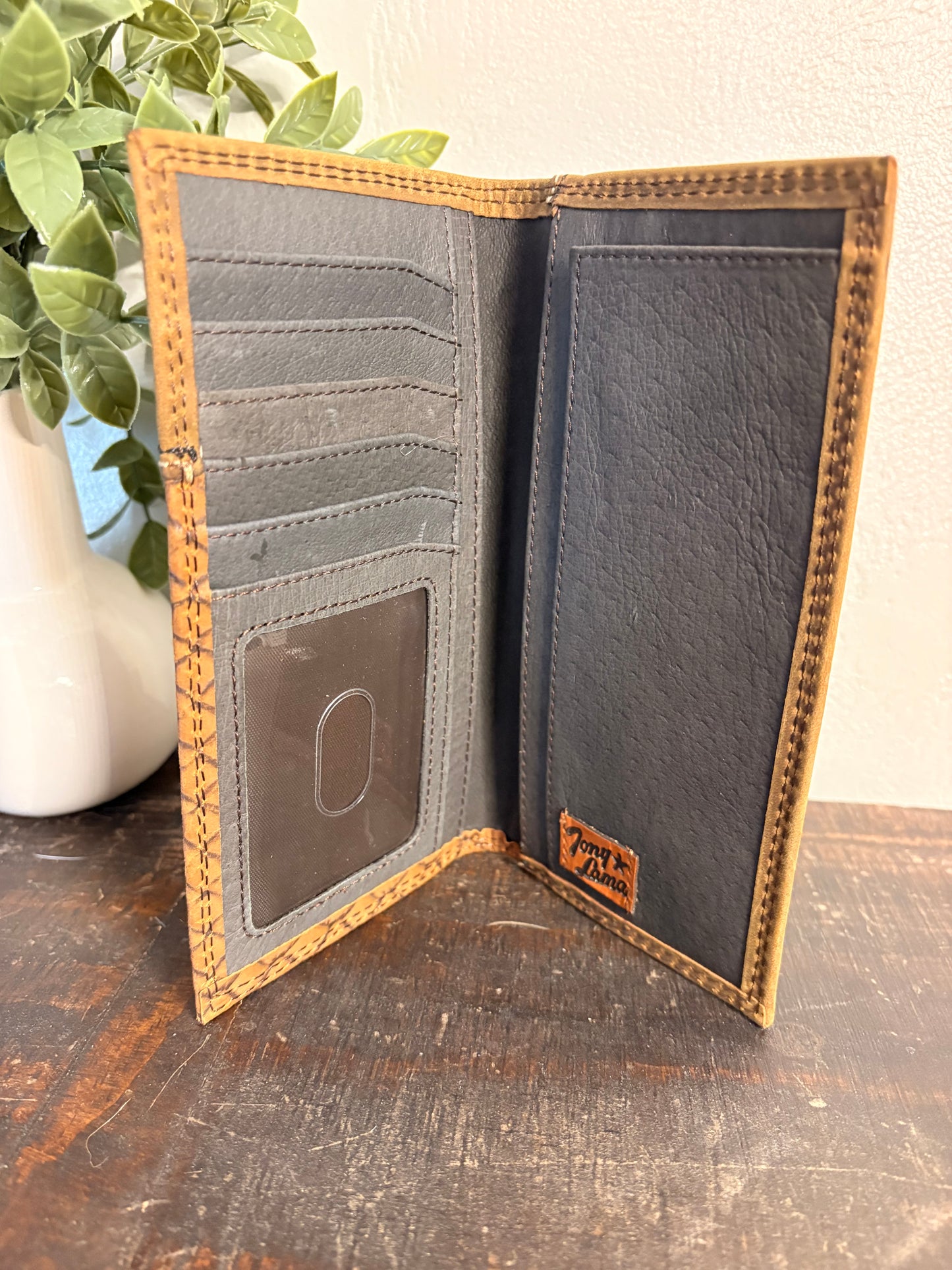 Tony Lama Tooled Leather Long Wallet
