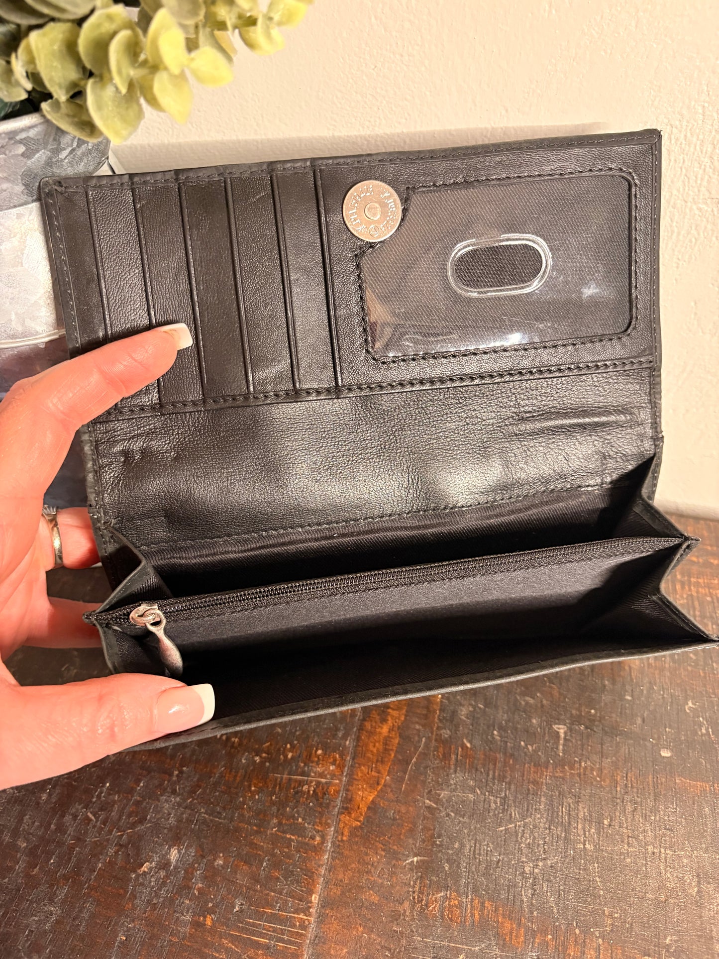 American Bison Leather and Cowhide Wallet