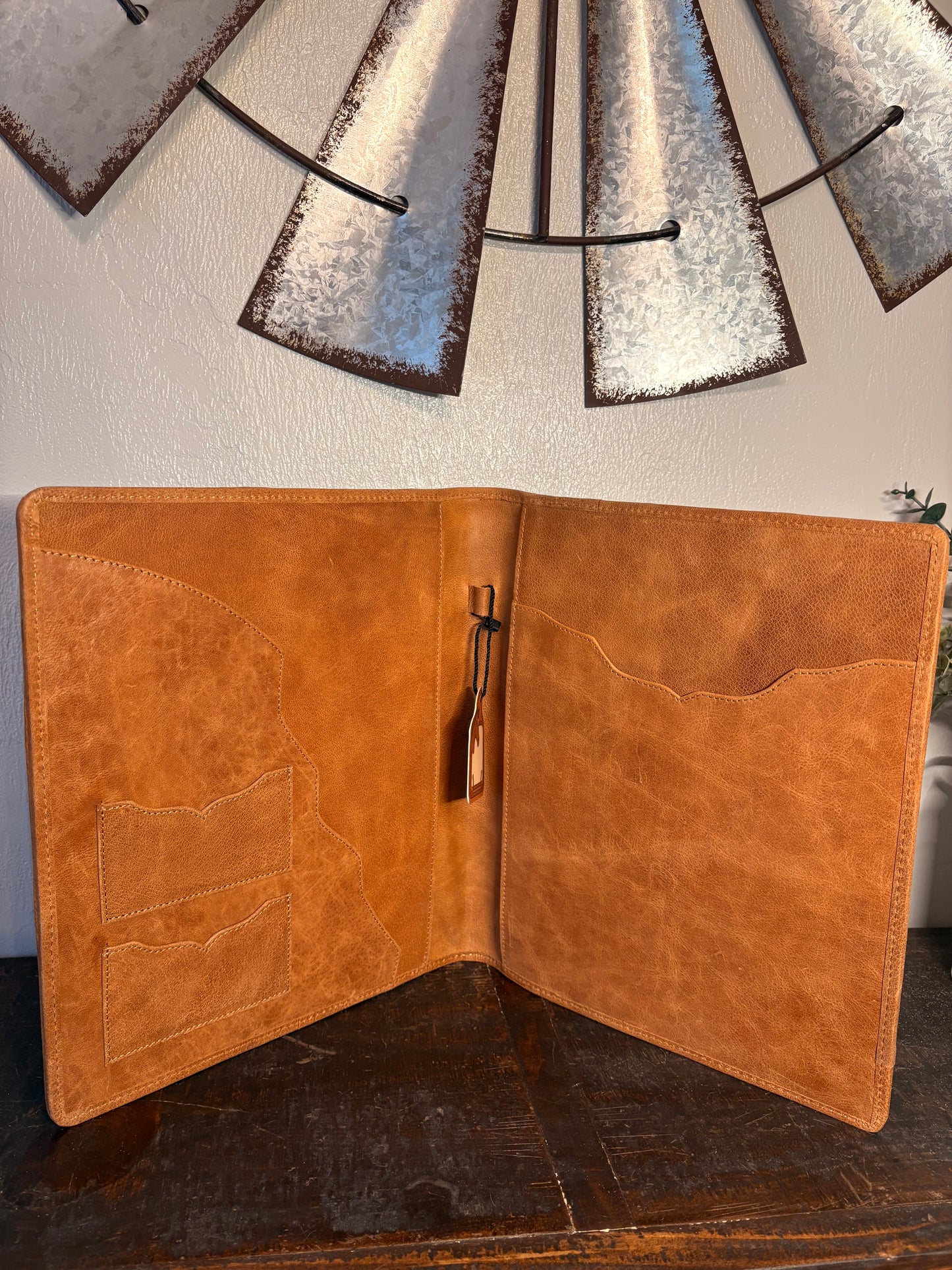 Brown & White Cowhide / Tooled Leather Planner