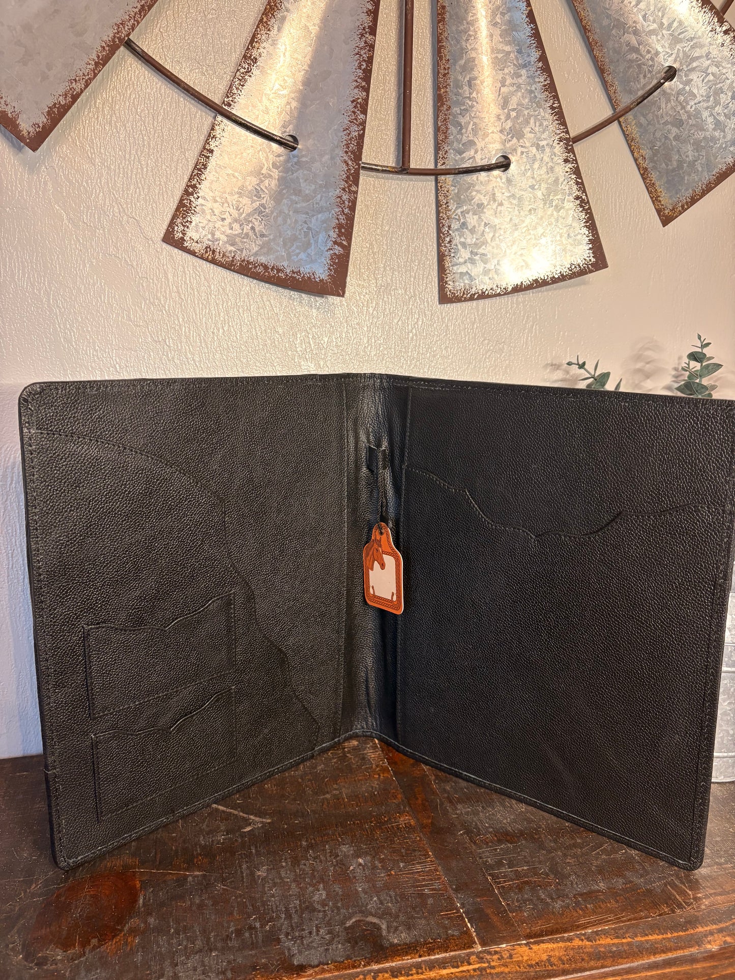 Black and White Cowhide / Tooled Leather Planner