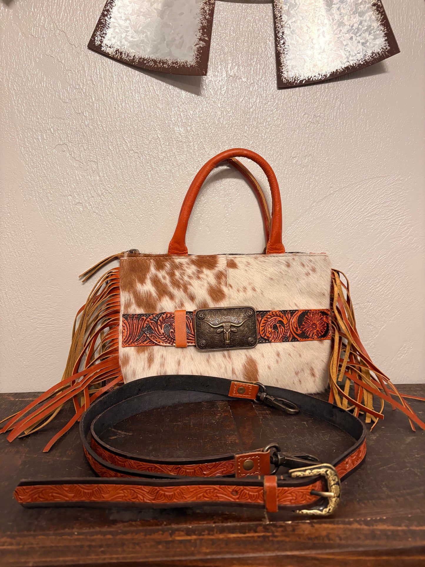 Brown Buckle Crossbody / Purse