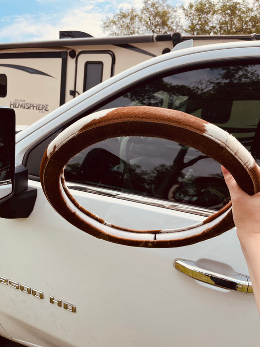Cowhide Steering Wheel Cover