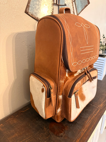Boot Stitch & Cowhide Backpack