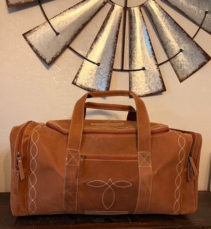 Boot Stitch Leather Duffle Bag