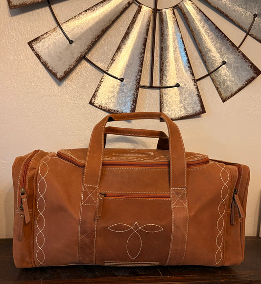Boot Stitch Leather Duffle Bag