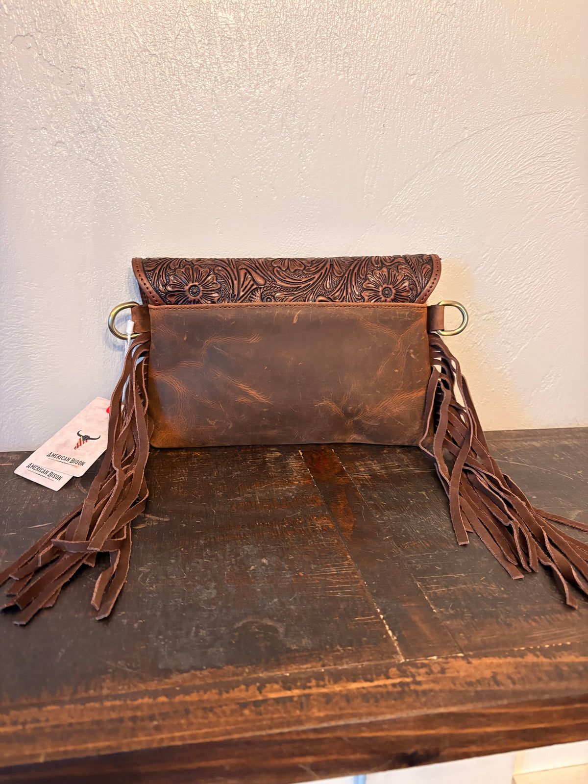 Brown Leather and Cowhide Crossbody