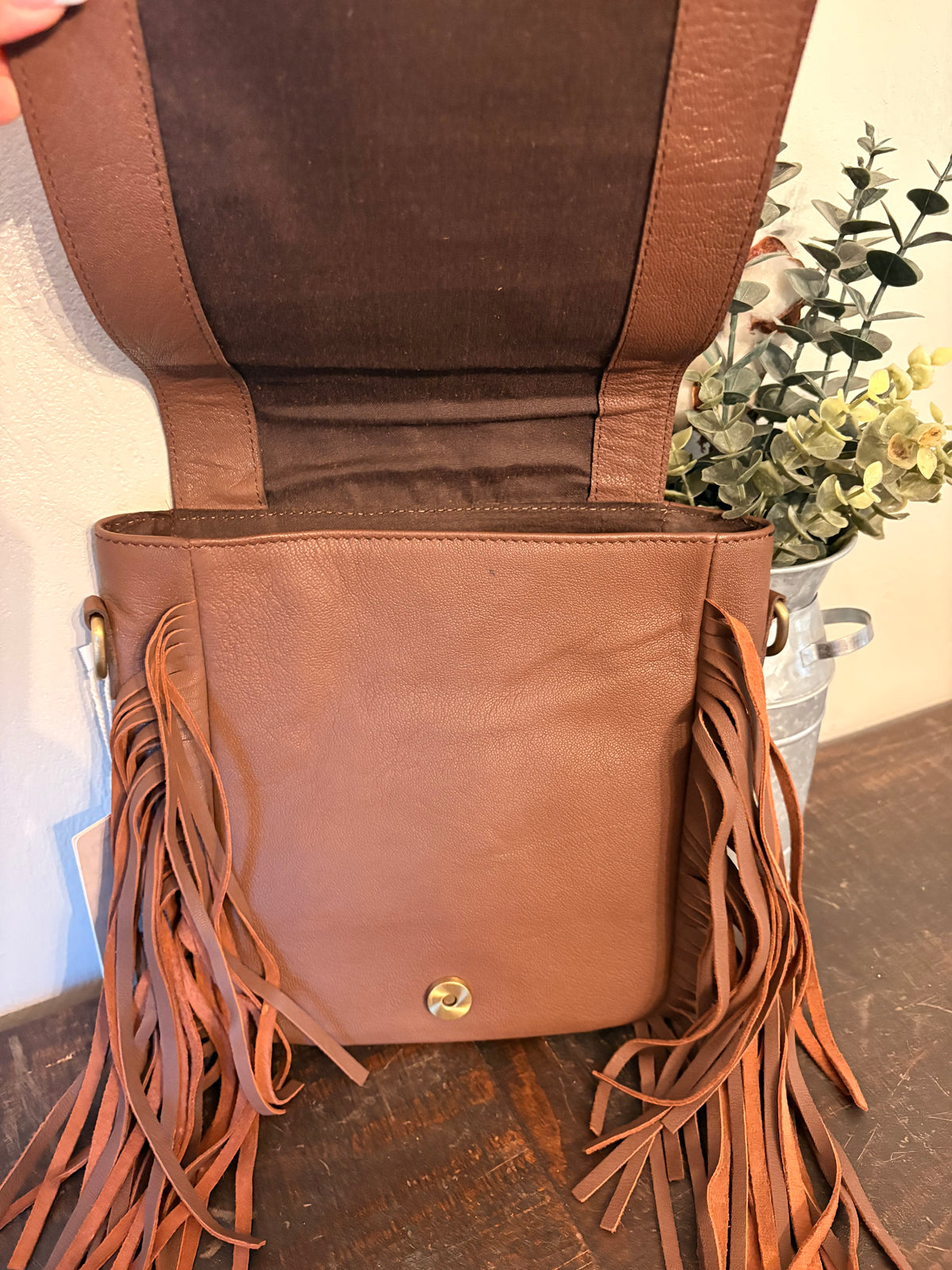 Tooled Leather Longhorn Crossbody