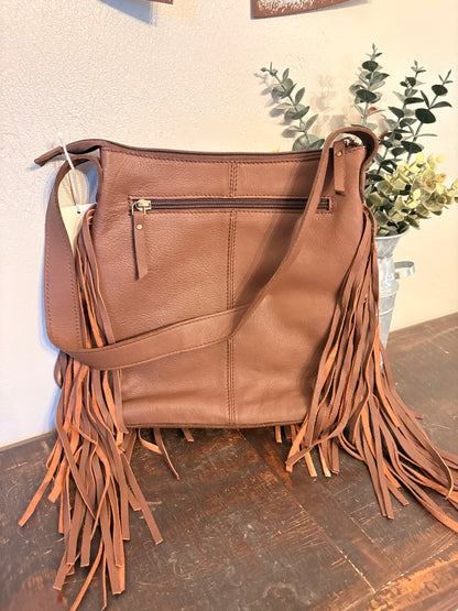 Brown Leather / Cowhide Purse with Longhorn