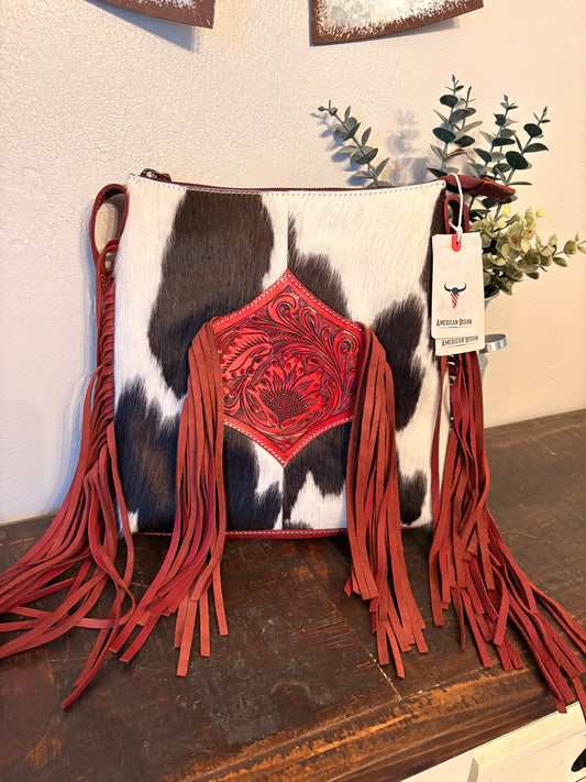 Red Leather / Cowhide Purse