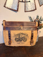American Bison Vintage Motorcycle Canvas Crossbody/ Purse