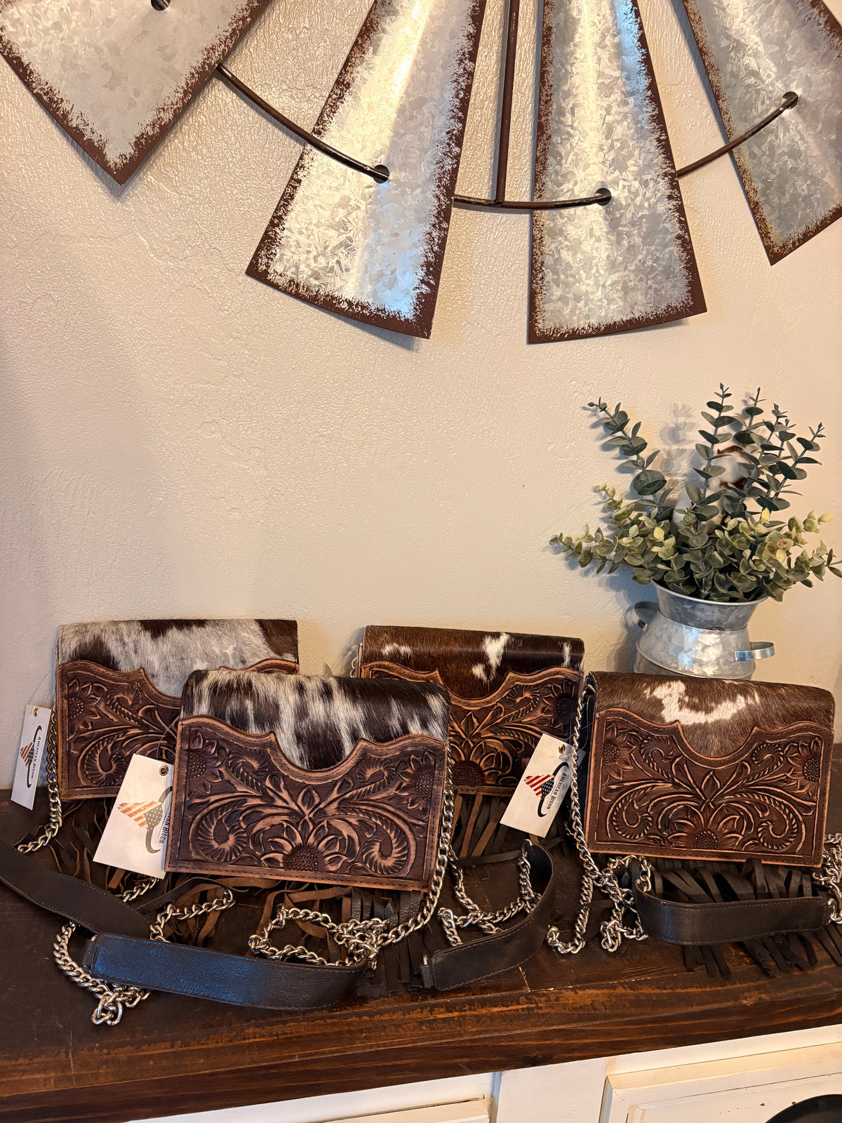 Small Cowhide Crossbody w/ Fringe
