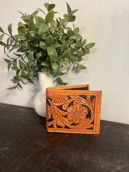 American Bison Tooled Wallet