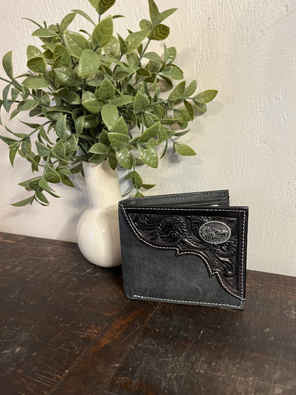 American Bison Black Leather w/ Tooling