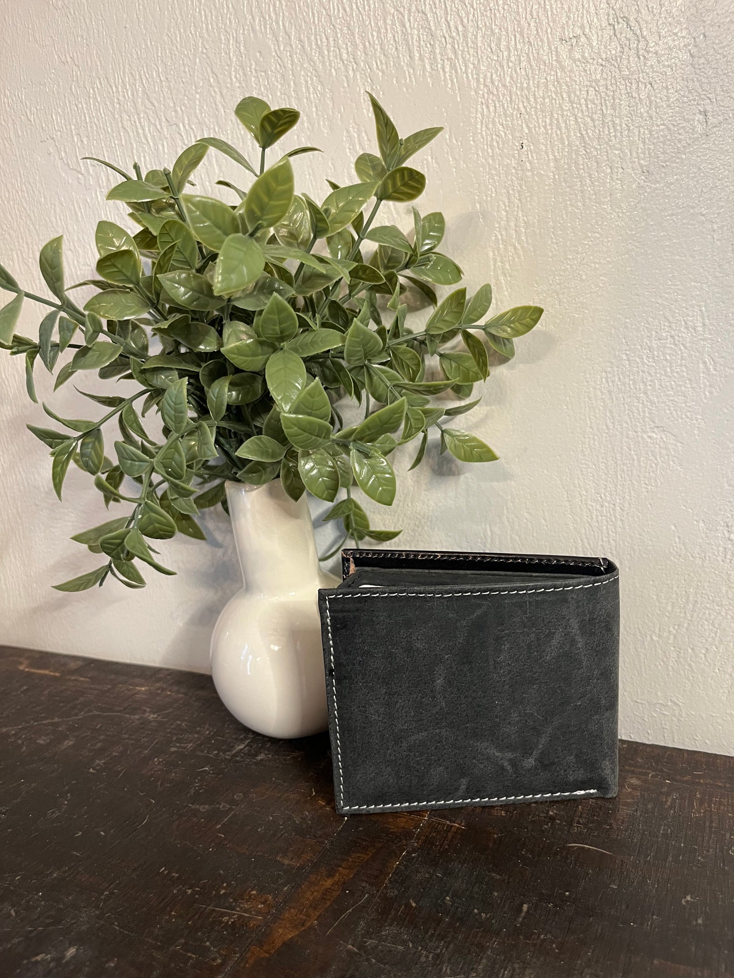 American Bison Black Leather w/ Tooling
