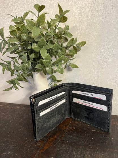 American Bison Black Leather w/ Tooling