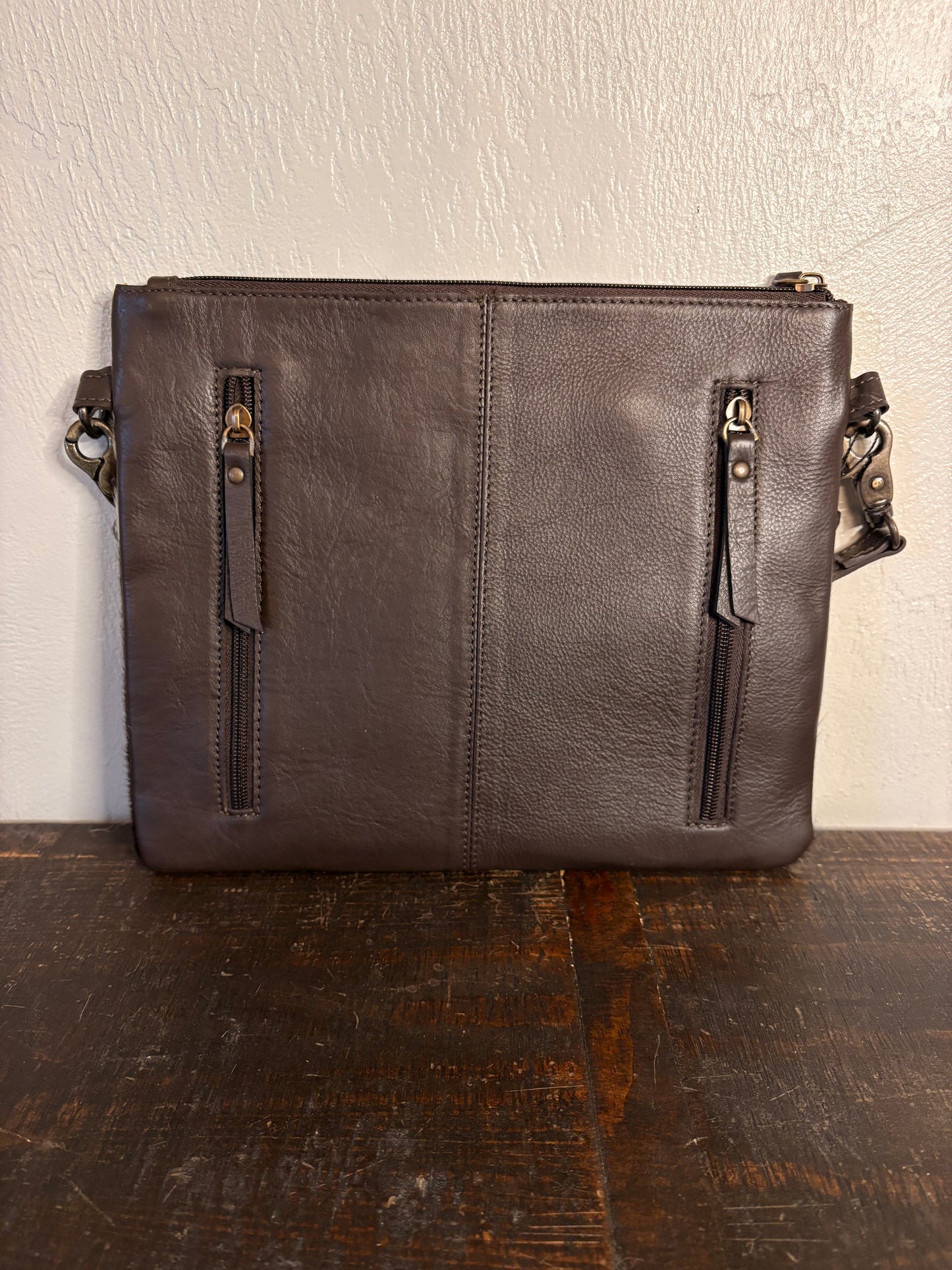 Longhorn Tooled Leather & Cowhide Concealed Carry Crossbody
