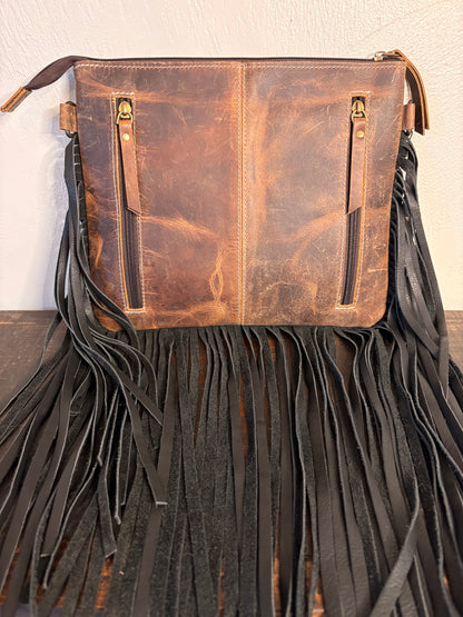 Jackpot Tooled Leather & Cowhide Concealed Carry Crossbody