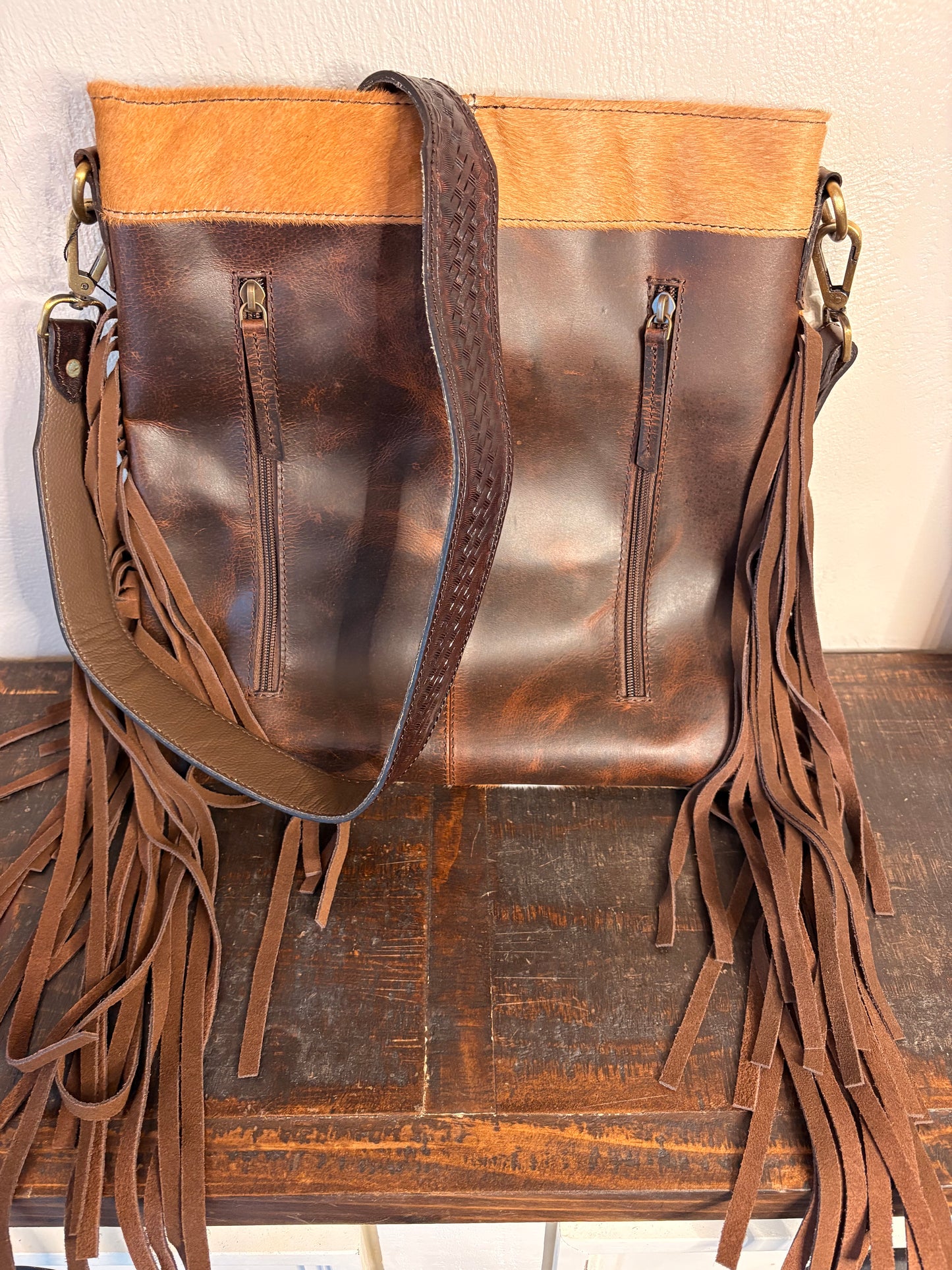 American Bison Concealed Carry Cowhide & Leather Crossbody