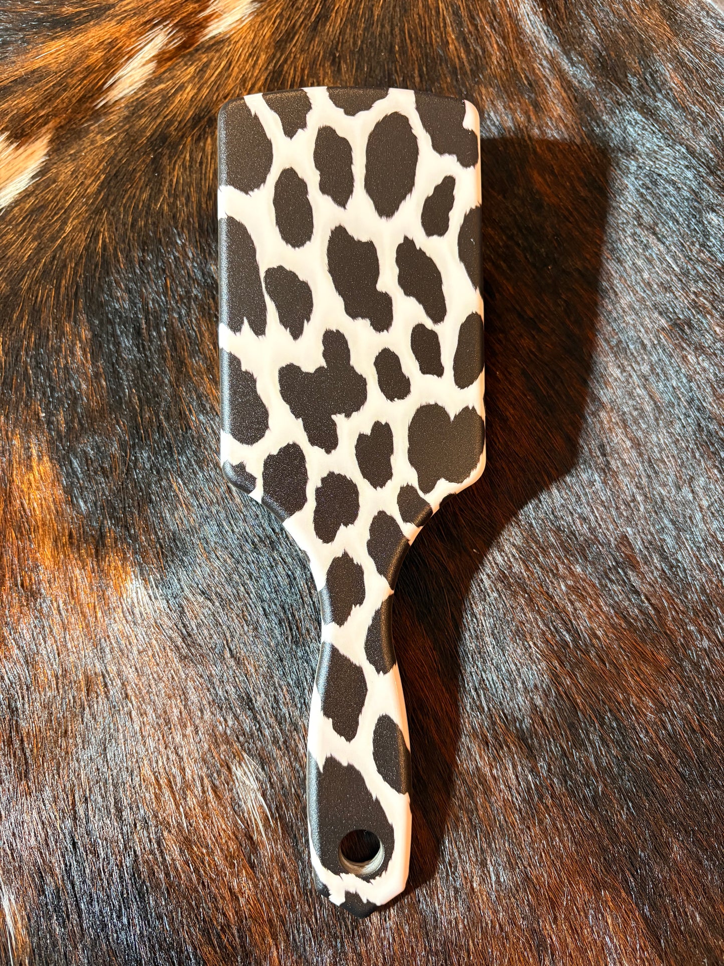 Cow Print Hair Brush