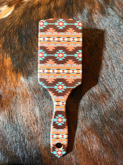 Brown Aztec Hair Brush