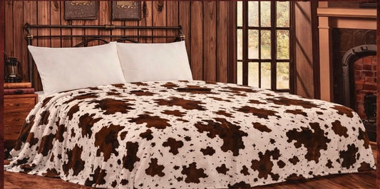 MIA Cow Print King Size Blanket