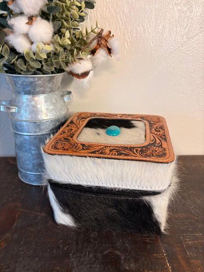 Tooled Leather / Cowhide Jewelry Box
