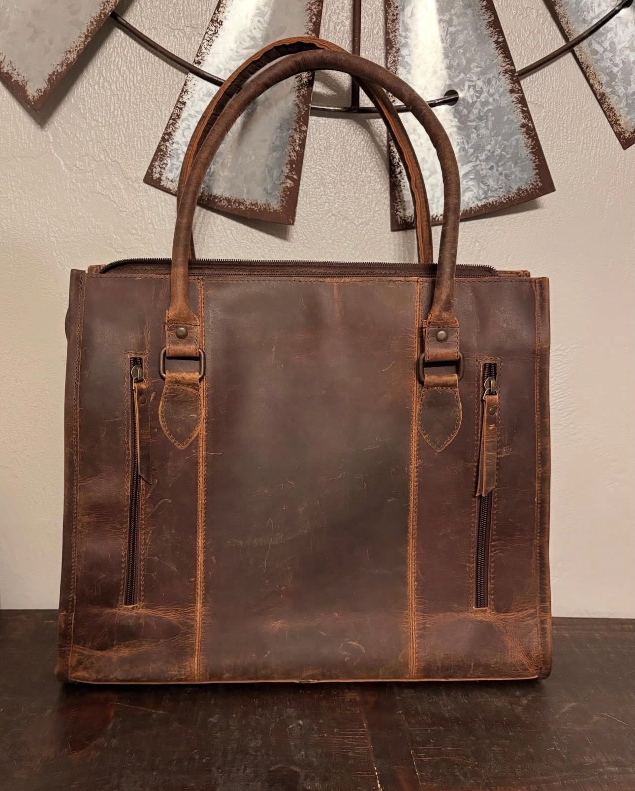 Tooled Leather / Cowhide Concealed Carry Purse