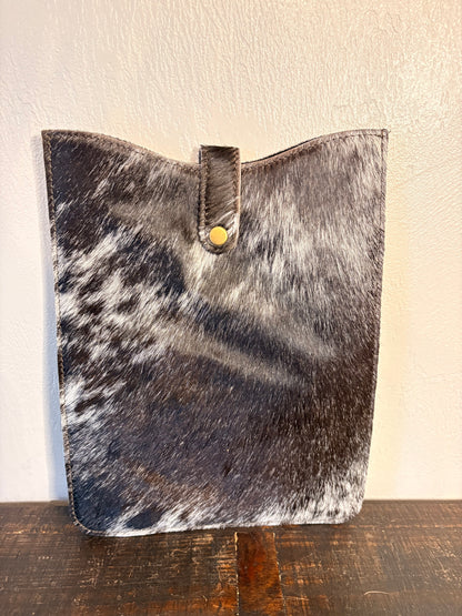 Black & White Cowhide iPad Sleeve