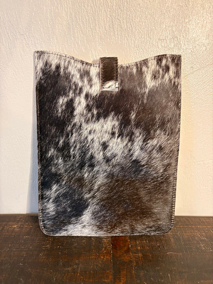 Black & White Cowhide iPad Sleeve