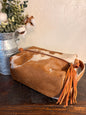 Brown & White Cowhide Cosmetic / Toiletry Bag