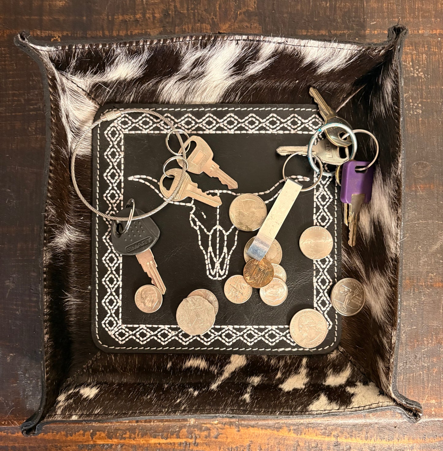 Cowhide & Leather Catch All