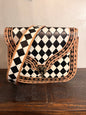 Checkered Black and White Purse / Crossbody