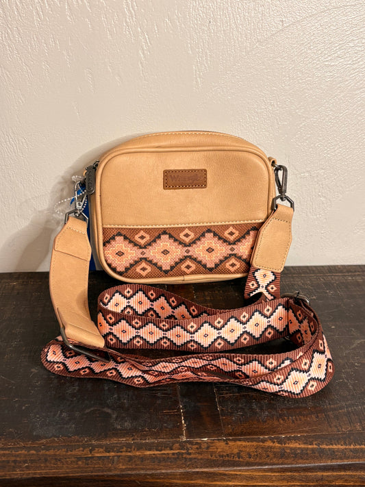 Wrangler Tan & Brown Aztec Mini Crossbody