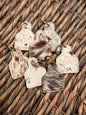 Cowhide Ear Tag Key Chains