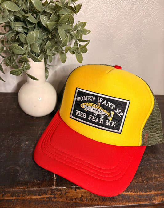 " Fish Fear Me " Trucker Hat