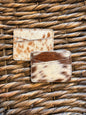 Brown and White Cowhide Card Holder