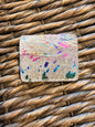 Rainbow Acid Wash Cowhide Card Holder