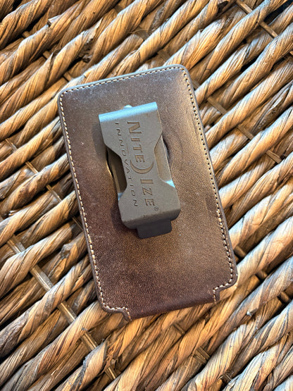 Leather Vintage Cross Phone Holder Belt Clip