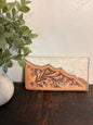 Tooled Leather and Cowhide Wallet