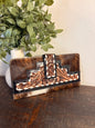 Tooled Leather & Cowhide Wallet