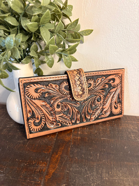 Tooled Leather Wallet