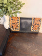 Black Tooled Leather Wallet / Clutch