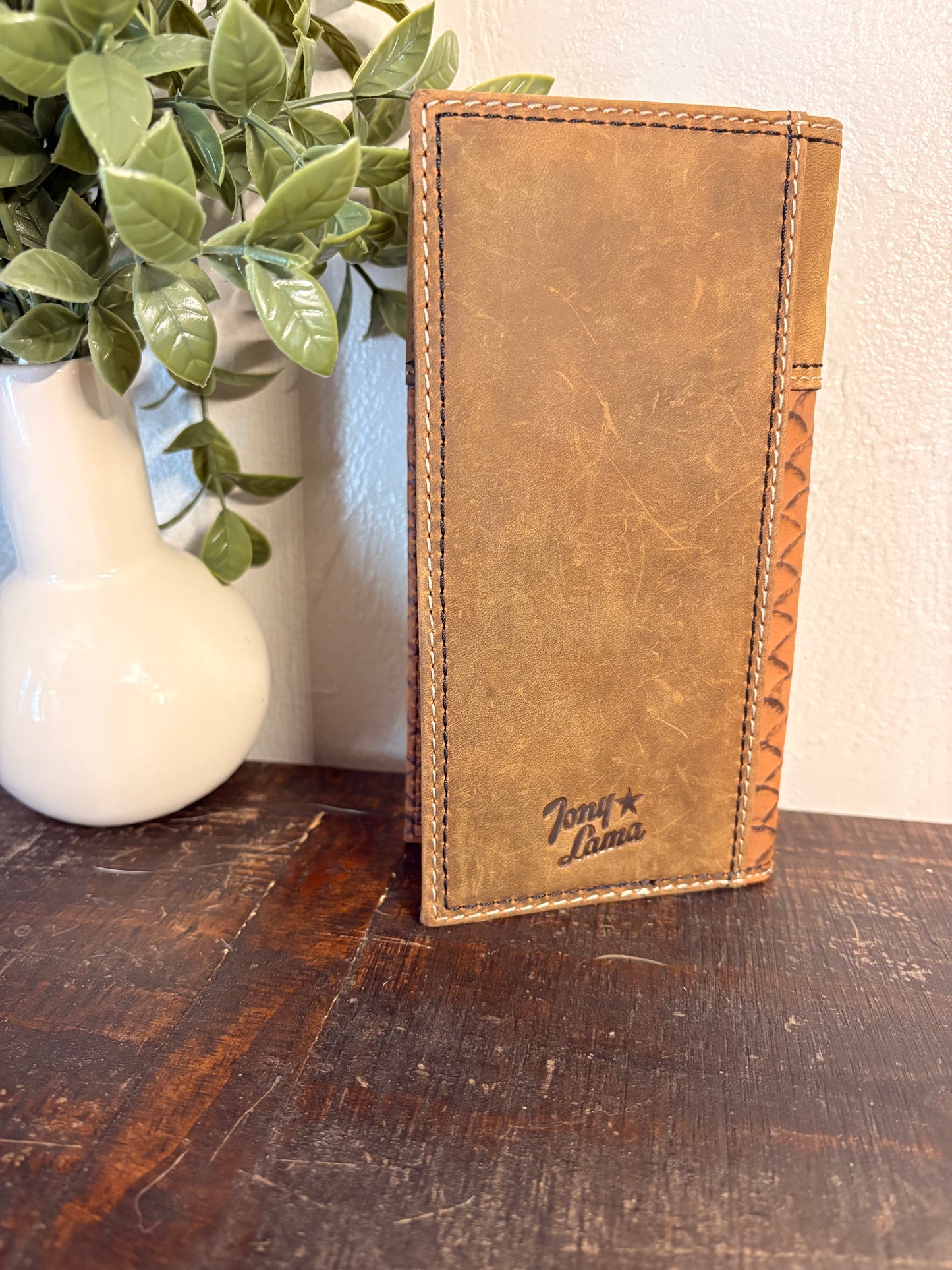 Tony Lama Tooled Leather Long Wallet