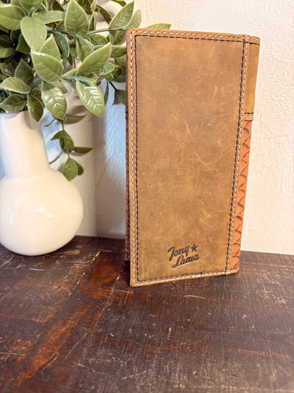 Tony Lama Tooled Leather Long Wallet