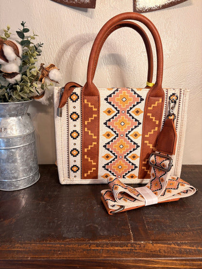 White Wrangler Crossbody / Tote