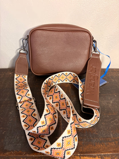 Wrangler Brown & White Aztec Mini Crossbody