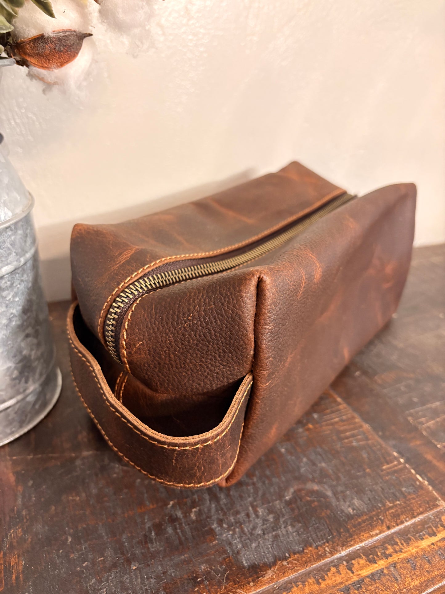 American Bison Toiletry Bag w/ American Flag