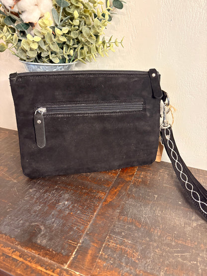 Suede Boot Stitch Clutch